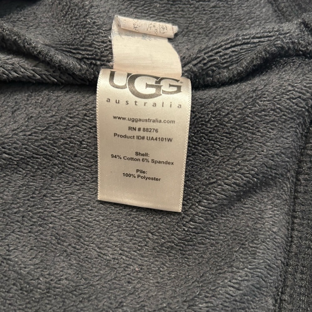 UGG Duffield Shawl Collar Robe – Super Soft Fleece – Gray – Size XL - Picture 6 of 9